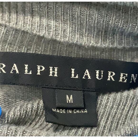 Ralph Lauren Black Label Cashmere Sweater Dress M Turtleneck Mini Short Gray - Picture 3 of 5